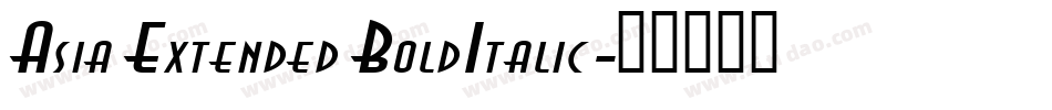 Asia Extended BoldItalic字体转换
